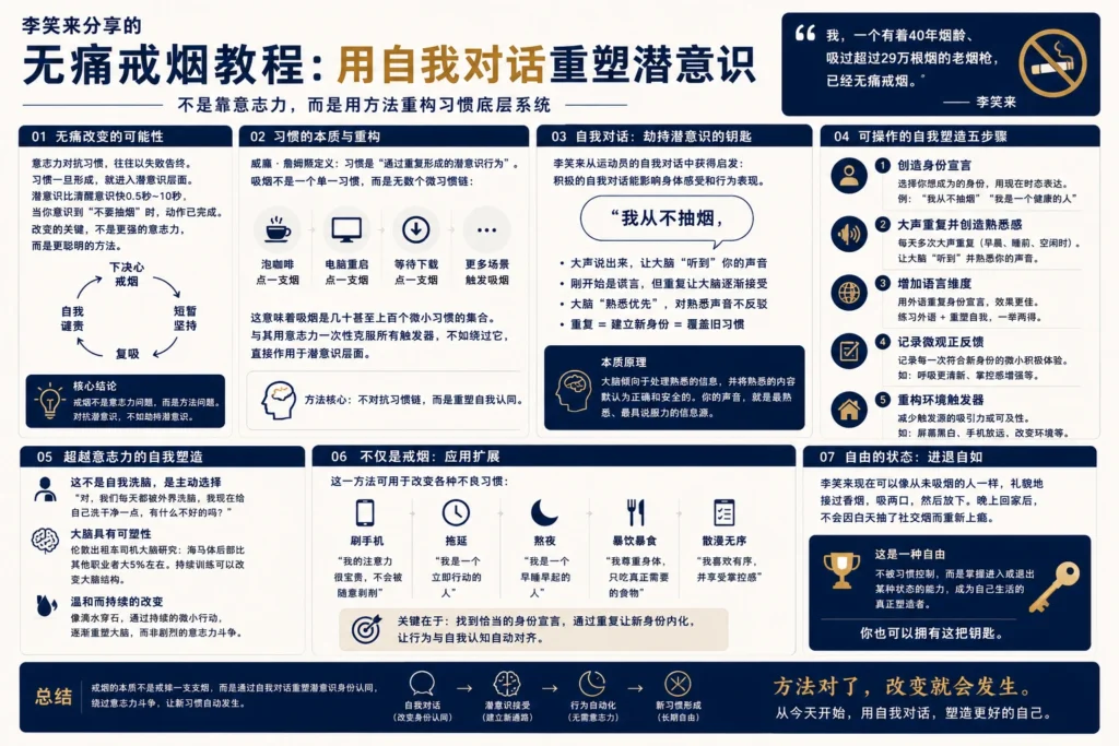 图片[1]-李笑来分享他是如何无痛戒烟的，你该如何借鉴？-逍遥SEO