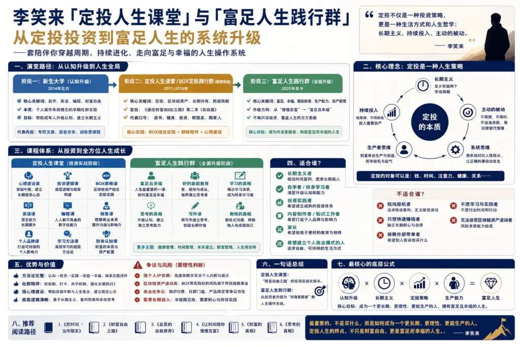 图片[1]-李笑来“定投人生课堂“与”富足人生践行群“核心介绍
