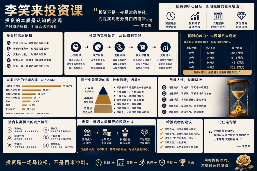 图片[1]-李笑来投资课,定投课堂心理建设课2026介绍-逍遥SEO